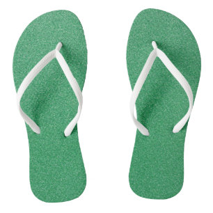 Green Glitter, Sparkle, Glitter Background Flip Flops