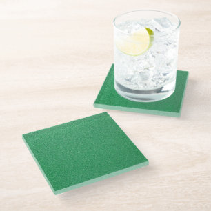 Green Glitter, Sparkle, Glitter Background Glass Coaster