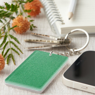 Green Glitter, Sparkle, Glitter Background Keychain