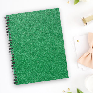 Green Glitter, Sparkle, Glitter Background Notebook