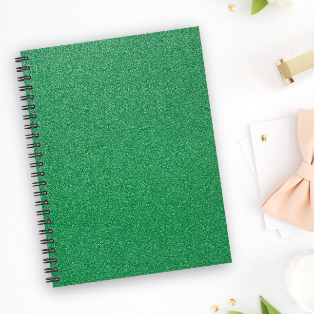 Green Glitter, Sparkle, Glitter Background Notebook (Creator Uploaded)