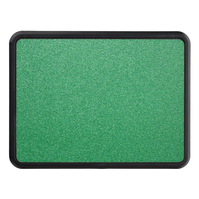 Green Glitter, Sparkle, Glitter Background Trailer Hitch Cover (Front)
