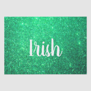 Green Glitter St Patrick's Day Irish Stylish 2021 Tissue Paper