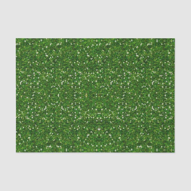Green Glitter Tissue Paper (Front)