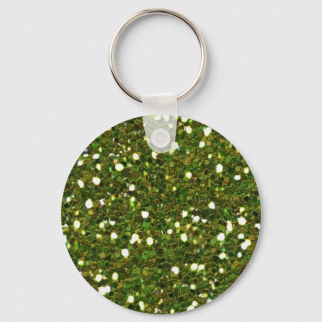 Green Glitters Keychain (Front)