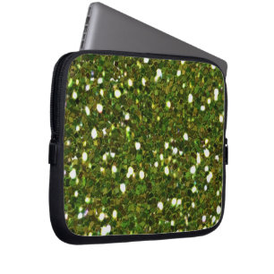 Green Glitters Laptop Sleeve