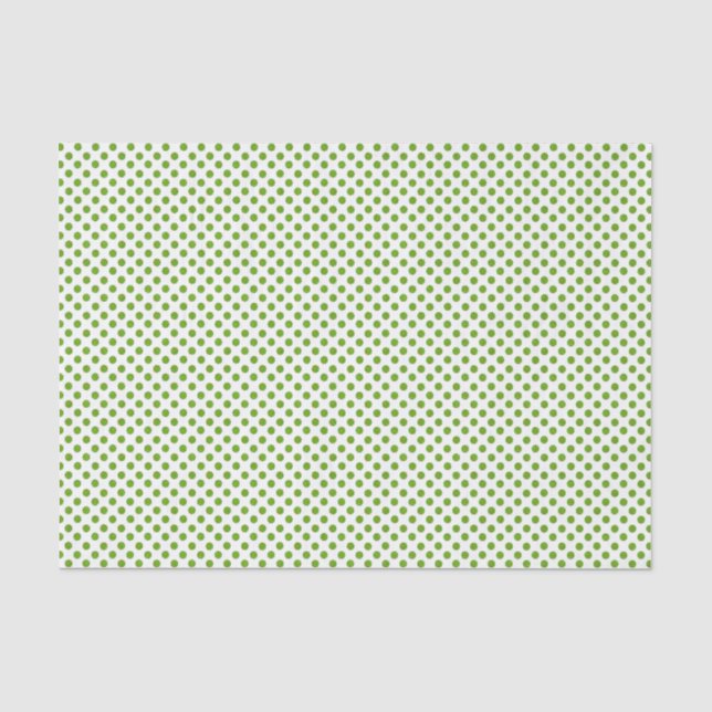 Green Glittery Polka Dot Tissue Paper (Front)