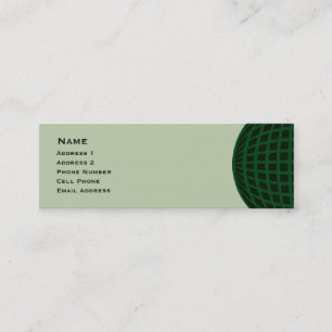 Green Global Business Mini Business Card