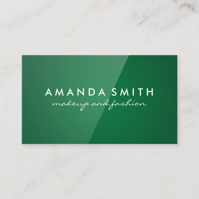 Green Gloss Business Card (Front)