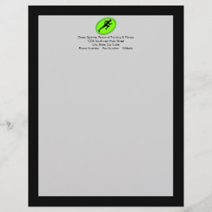 Green Glow Fitness Logo Letterhead