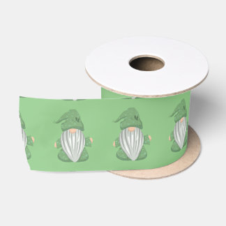 Green Gnome Satin Ribbon