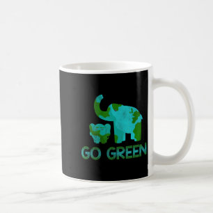 Green Go Elephant Nature Climate Protect Hour Day  Coffee Mug