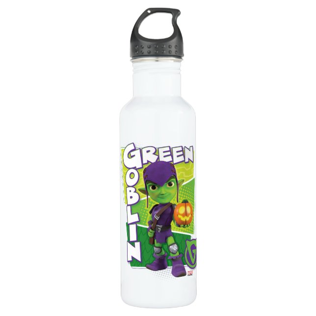 Green Goblin Character Badge 710 Ml Water Bottle (Front)