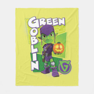Green Goblin Character Badge Fleece Blanket