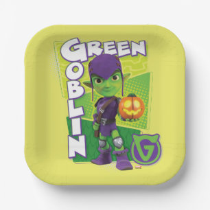 Green Goblin Character Badge Paper Plate