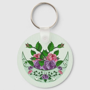 Green Goddess Upright Crescent Keychain
