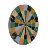 Green Gold and Orange Game Room Colours Dartboard (Front Left)