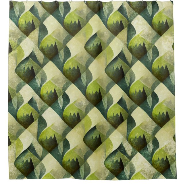 Green Gold Art Deco Geometric Pattern (Front)