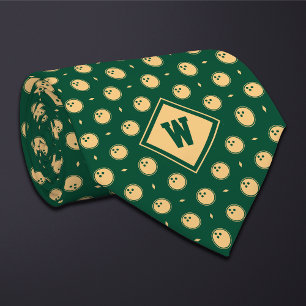 Green Gold Bowling Ball Icon Necktie