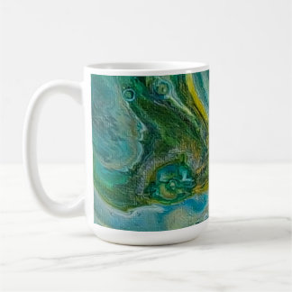 Green & Gold Cell Fluid Mug