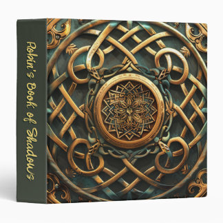 Green & Gold Celtic Knot Witch Book of Shadows Binder