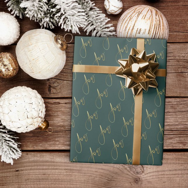 Green Gold Christmas Holiday Wrapping Paper (Creator Uploaded)