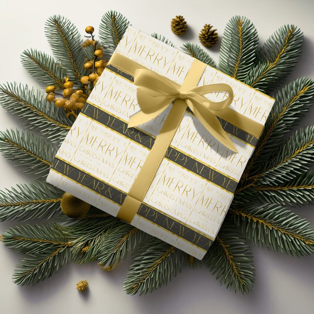Green Gold Christmas Pattern#35 ID1009 Wrapping Paper (Creator Uploaded)