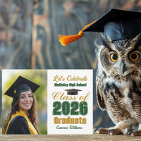 Green Gold Class of 2026 Photo Graduation Party