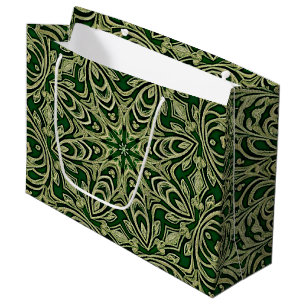 Green Gold Decorative Gift Bag