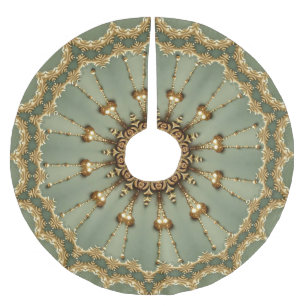 Green Gold Decorative Tree Skirt