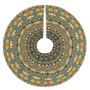 Green Gold Decorative Tree Skirt