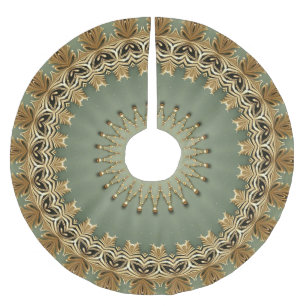 Green Gold Decorative Tree Skirt