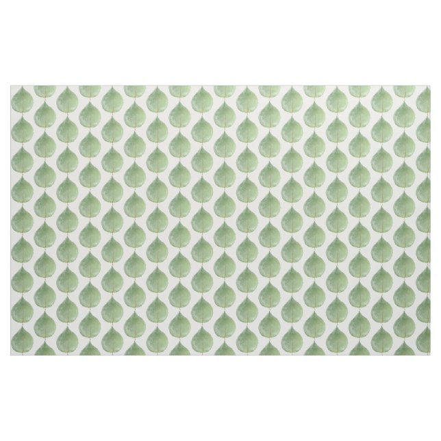 Green Gold Eucalyptus leaf Pattern Fabric (Yard)