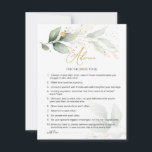 Green & gold foliage Advice for bride-to-be<br><div class="desc">Advice for Bride-to-be Card features watercolor illustration of green and gold foliage with golden effect confetti.</div>