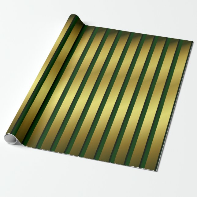 green,gold,Glossy ,Wrapping, Paper,colourful+ Wrapping Paper (Unrolled)