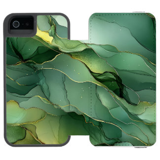 Green Gold Marble  Incipio Watson™ iPhone 5 Wallet Case