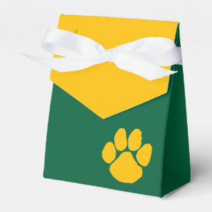 Green & Gold Pawprint Graduation Favour Boxes