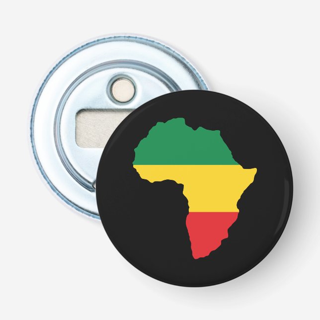 Green, Gold & Red Africa Flag Bottle Opener (Front)