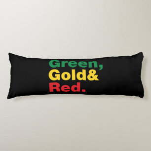 Green, Gold & Red. Body Pillow