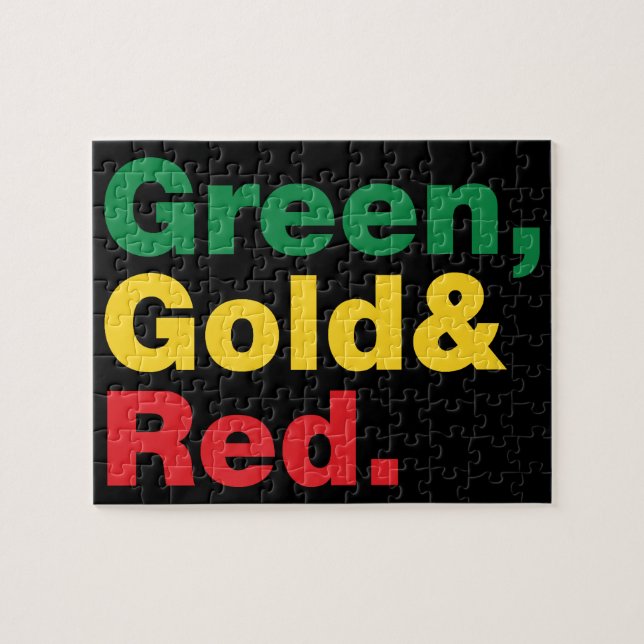 Green, Gold & Red. Jigsaw Puzzle (Horizontal)