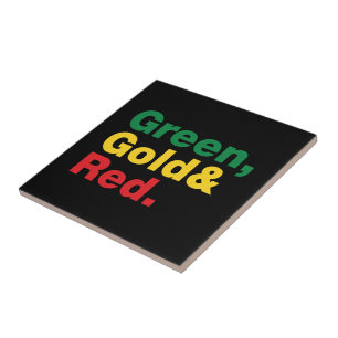 Green, Gold & Red. Tile