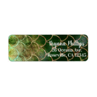 Green & Gold Shimmer Mermaid Fish Scales