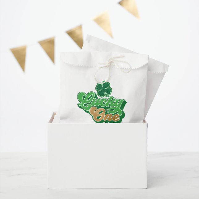 Green Gold St. Patrick's Lucky One First Birthday Favour Bag (Party)