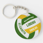 green gold team colours personalized volleyball
