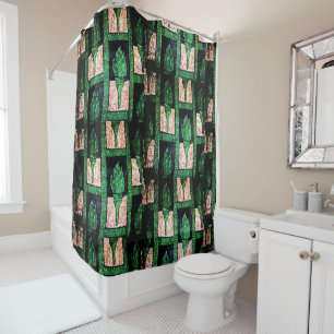 Green & Gold Tribal Bath Accent