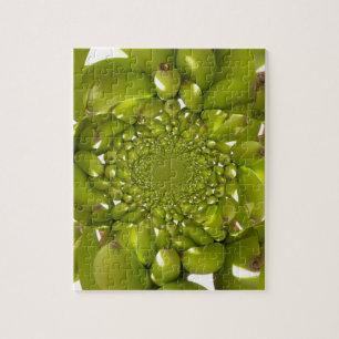 Green Gold: Tropical Twist banana Kaleidoscope Jigsaw Puzzle