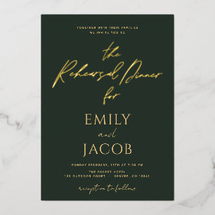Green Gold Wedding Modern Typography Script