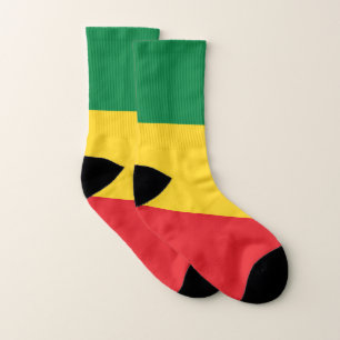 Green, Gold (Yellow) and Red Colors Flag Socks