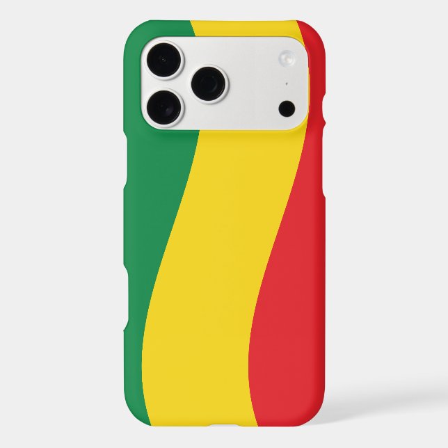 Green, Gold (Yellow) and Red Colours Flag (Back)