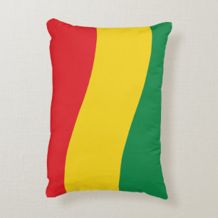 Green, Gold (Yellow) and Red Colours Flag Accent Pillow